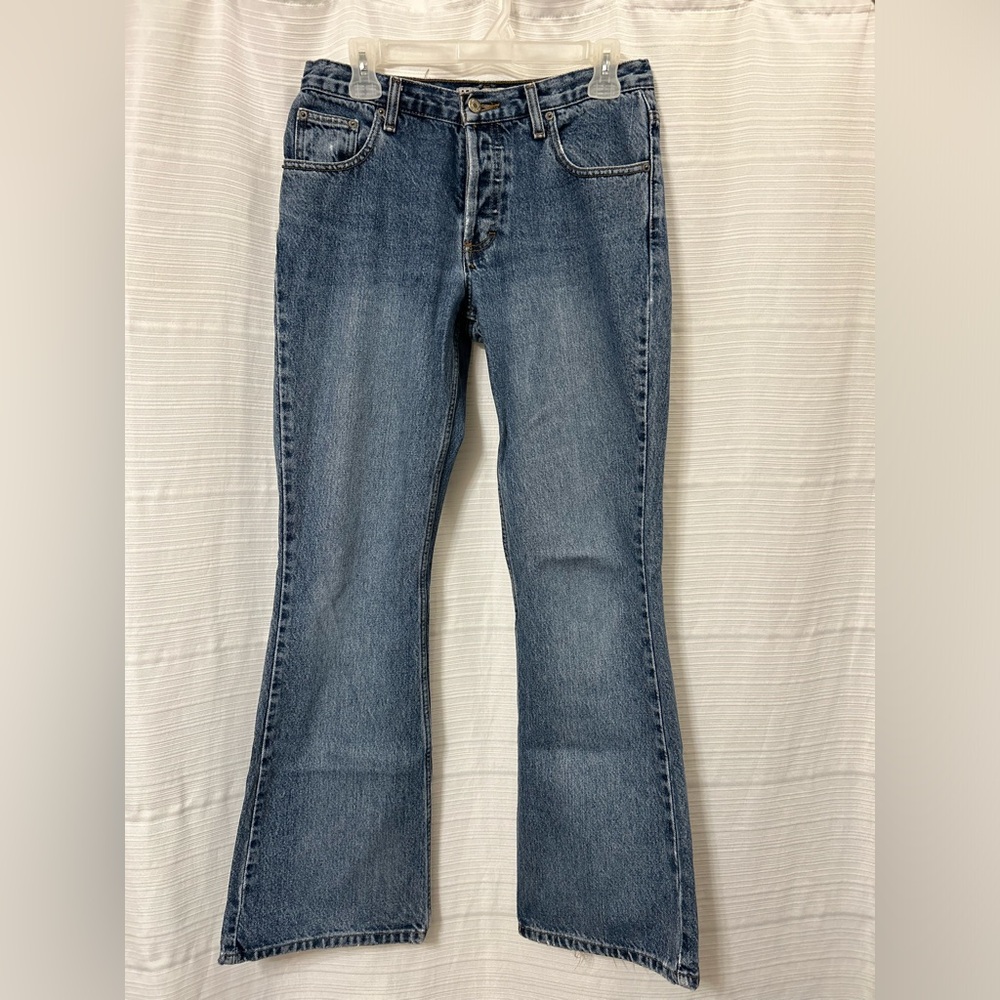 American Eagle Jeans Flare Light Wash Low Rise Stretch Womens Size 4 Reg
